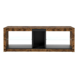 Levede Height Adjustable Tv Unit Cabinet Wood Led Rgb Storage For Living Room - thumbnail 3