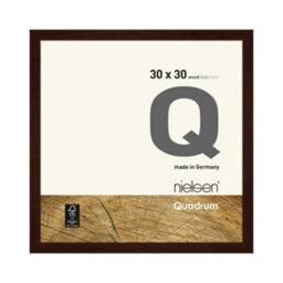 Nielsen Quadrum 30 X 30Cm Wenge Wooden Picture Frame With Float Glass And Push/turn Clips - thumbnail 1
