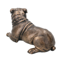 AB Tools Lying Pit Bull Terrier Dog Cast Iron Statue Figure Trophy Ornament Sculpture Staffy - thumbnail 4