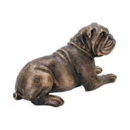 AB Tools Lying Pit Bull Terrier Dog Cast Iron Statue Figure Trophy Ornament Sculpture Staffy - thumbnail 2