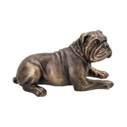 AB Tools Lying Pit Bull Terrier Dog Cast Iron Statue Figure Trophy Ornament Sculpture Staffy - thumbnail 3