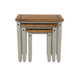 Core Products Corona Nest Of Three Tables, Grey Wax & Antique Wax Top H51.1Cm X W53.0Cm X D35Cm - thumbnail 2