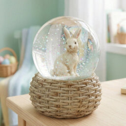 Garden Greatness Springtime Whimsical Bunny Waterball Display Ornament - thumbnail 2