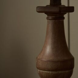 Inlight Argen Sculp Round Matt Natural Wood Effect Table Lamp - thumbnail 4