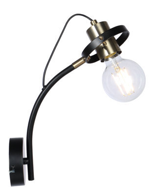 UKEW Led Wall Lamp Adjustable E27 Fitting Vintage Sconce Light Antique Brass Curved - image 1