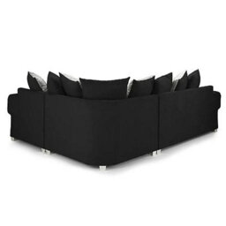 Verona Black Sofa Bed Right Hand Facing Corner (Scatter Back) - thumbnail 3