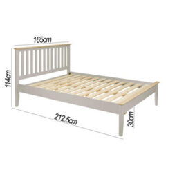 Statement Furniture Pembroke King Size Bed Frame 5Ft With Slatted Headboard - Harbour Stone - thumbnail 2