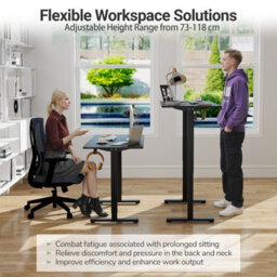 Gainoom Ergonomic Black Stand Up Desk 120X60Cm Electric Standing Computer Desk - thumbnail 8