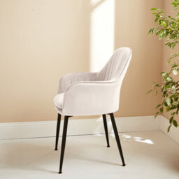 Sweeek - Accent Chair With Metal Legs Shella Velvet 57X59X84.5 Cm - thumbnail 6