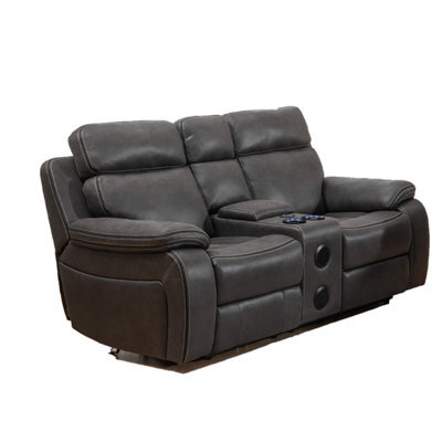 Furnishings For Less UK Tokyo Grey Leatheraire Power 2 Seater Sofa Electric Recliner Usb - image 1