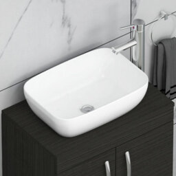 Royal Bathrooms 500mm Floor Standing Vanity Unit 2 Door Hale Black & Countertop Basin - Elva - thumbnail 5