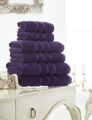 Gc Gaveno Cavailia 2 Pack Zero Twist Bath Towel 70X120 Purple Quick Absorbent & Super Soft Towels