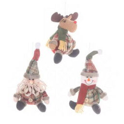 Christmas Plush Tree Decor Hanging Plush Ornaments Set Of 3 - thumbnail 2