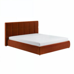 Solace+Co Mika Ottoman Bed Burnt Orange Velvet Double - thumbnail 5