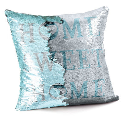 Velosso Two Tone Sequin Sofa Cushion, Zip Closure, Reversible Sequins, Durable High-Quality Finish, Machine Washable - Multicolour - image 1