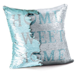 Velosso Two Tone Sequin Sofa Cushion, Zip Closure, Reversible Sequins, Durable High-Quality Finish, Machine Washable - Multicolour - thumbnail 1