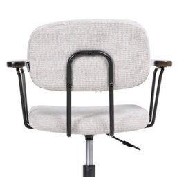 Beliani Desk Chair Algerita Fabric Light Grey - thumbnail 7