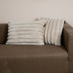 rucomfy Beanbags Rucomfy Ribbed Faux Fur 45X45Cm  Cushion - Linen Cosy Luxury Home Decor Pillow - thumbnail 2