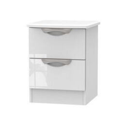 Chelsea Ready Assembled Gloss White No Effect 2 Drawer Chest (H)505mm (W)395mm (D)415mm - thumbnail 2