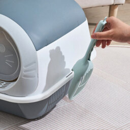 GardenSkill Hooded Cat Litter Tray With Flap Door - Covered High-Sided Litter Box - Anti-Spill Easy Clean Indoor Toilet For Cats And Kittens - thumbnail 4