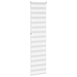 Berkfield Zebra Blind White 55X230 Cm Fabric Width 50.9 Cm Polyester - thumbnail 4