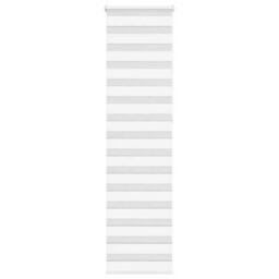Berkfield Zebra Blind White 55X230 Cm Fabric Width 50.9 Cm Polyester - thumbnail 1