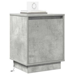 Berkfield Modern Bedside Cabinets With Led Lights 2 Pcs Concrete Grey 39X34,5X50 Cm - thumbnail 3