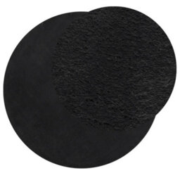 Berkfield Rug Huarte Short Pile Soft And Washable Black Size  100 Cm - thumbnail 3