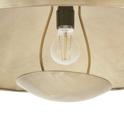 Wyld And Coco Luminalux Brass Pendant Lamp - Handcrafted Iron Dome Ceiling Light, W60 X D60 X H150Cm - thumbnail 5