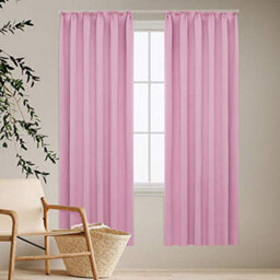 Deconovo Solid Blackout Curtains Pencil Pleat Curtains Thermal Insulated Curtains For Girls Bedroom W55 X L69 Inch Pink 2 Panels - thumbnail 6