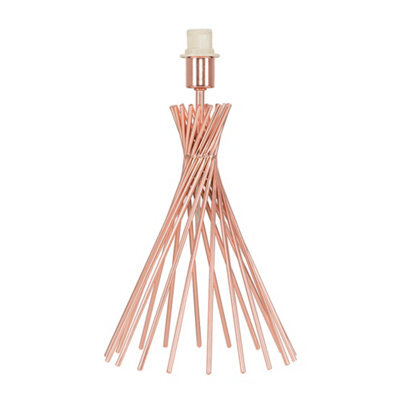 Valuelights Gosforth Modern Copper Metal Wire Twist Design Table Lamp Base