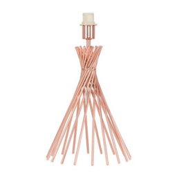 Valuelights Gosforth Modern Copper Metal Wire Twist Design Table Lamp Base - thumbnail 1