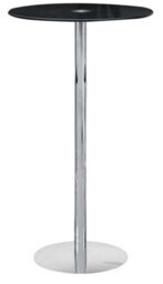 Orsina Black Tempered Glass Bar Table - thumbnail 2