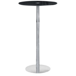 Orsina Black Tempered Glass Bar Table - thumbnail 1