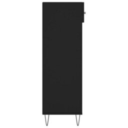 Berkfield Shoe Cabinet Black 60X35X105 Cm Engineered Wood - thumbnail 7