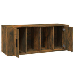Walplus Tv Cabinet Smoked Oak 100X35X40 Cm Engineered Wood - thumbnail 7