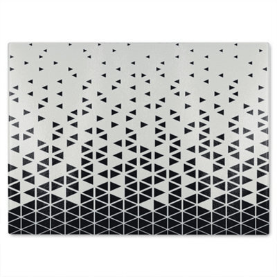 Benjamin Tate Design Geometric Triangles Glass Chopping Boarddesigner Style - image 1