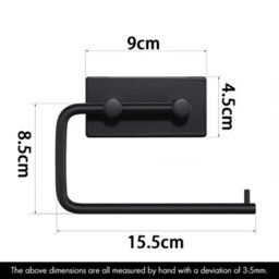 CLEFFNS Stainless Steel Toilet Paper Holder Bathroom Kitchen Roll Towel Dispenser Tissue Hanger - thumbnail 2