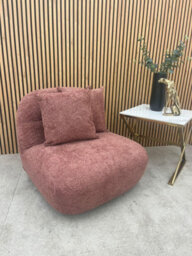 Stratus Interiors Miami Boucle Swivel Accent Chair - Blue - thumbnail 2