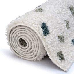 The Rugs Moodi Shaggy Green Drizzle Rug Runner Dots Thick High Pile For Living Rooms, Bedrooms, Hallways, Kitchens - thumbnail 6