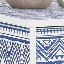 Birlea Pair Of Santorini 3 Drawer Bedside Cabinet Chest Table Shabby Chic Blue - thumbnail 3