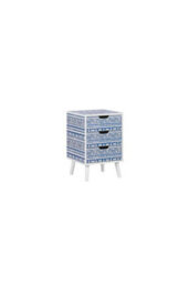 Birlea Pair Of Santorini 3 Drawer Bedside Cabinet Chest Table Shabby Chic Blue - thumbnail 5