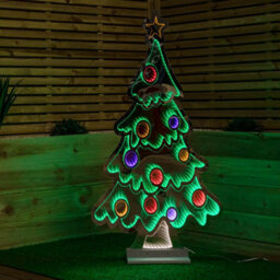 Samuel Alexander 4Ft (1.2M) Tall Light Up Christmas Tree Infinity Decoration With Multi-Coloured Leds - thumbnail 3