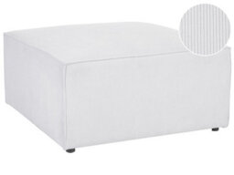 Wyld And Coco Square Corduroy Ottoman Footstool Off-White, W83 X D83 X H41Cm - thumbnail 1