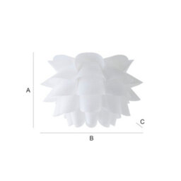 Valuelights Modern Intricate Design White Ceiling Light Shade (D)40Cm - thumbnail 7