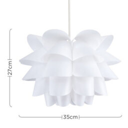 Valuelights Modern Intricate Design White Ceiling Light Shade (D)40Cm - thumbnail 8