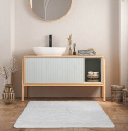 Floordirekt Sky Soft Microfibre Bath Mat Quick Drying Non Slip Washable Bathroom Rug White 80 X 150 Cm - thumbnail 2