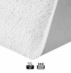 Floordirekt Sky Soft Microfibre Bath Mat Quick Drying Non Slip Washable Bathroom Rug White 80 X 150 Cm - thumbnail 3