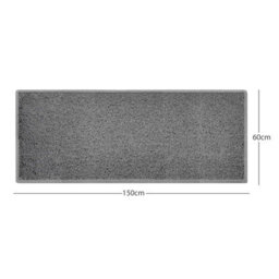Nicoman Pvc Spaghetti Coil Hallway Kitchen Entrance Non-Slip Runner Rug 150Cm X 60Cm - Dark Grey - thumbnail 2