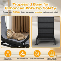 Gtplayer Cat Wheel 90 Cm Metal Large Cats Exercise Running Wheel For Indoor Cats With Teaser Removable Carpet Cat Treadmill - thumbnail 3